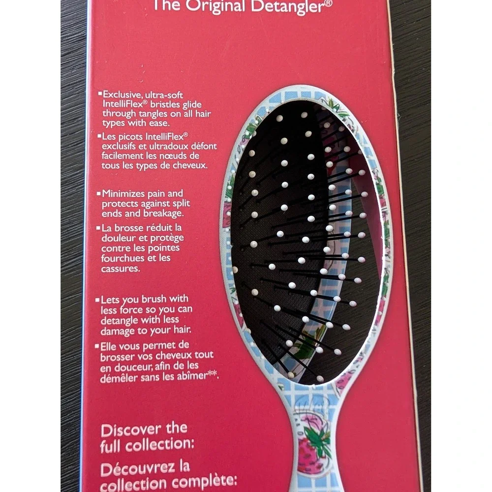 Strawberry Wet Brush Original Detangler Limited Edition Grid Hair Brush Cottage - Picture 6 of 7